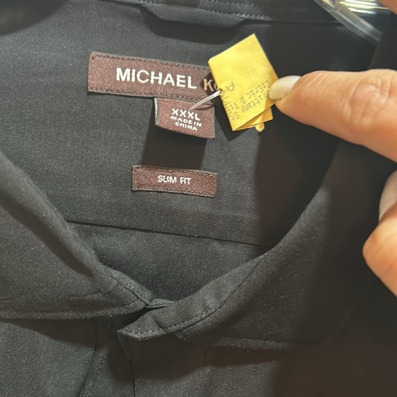 MICHAEL KORS CASUAL SHIRT MEN 3XL BLACK LONG SLEEVES - Picture 6 of 10